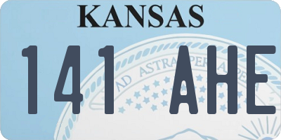 KS license plate 141AHE