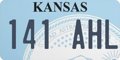 KS license plate 141AHL