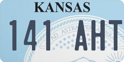 KS license plate 141AHT