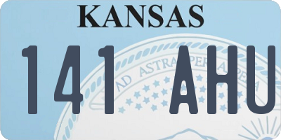KS license plate 141AHU