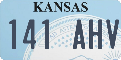 KS license plate 141AHV