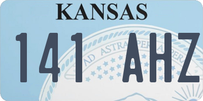 KS license plate 141AHZ
