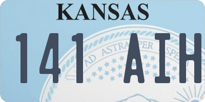 KS license plate 141AIH
