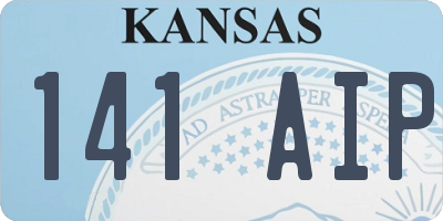 KS license plate 141AIP