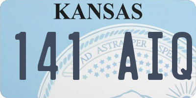 KS license plate 141AIQ