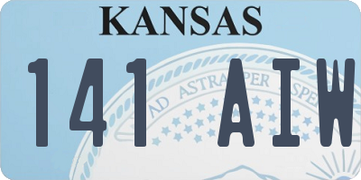 KS license plate 141AIW