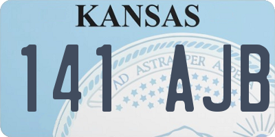 KS license plate 141AJB