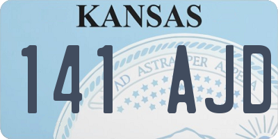 KS license plate 141AJD