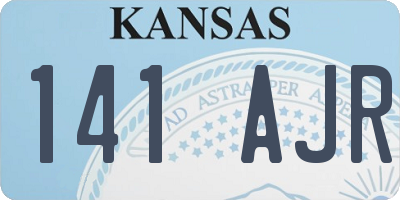 KS license plate 141AJR