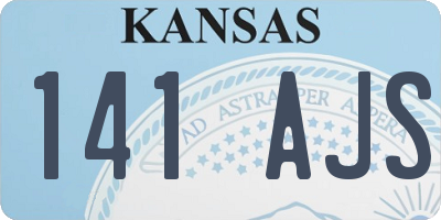 KS license plate 141AJS