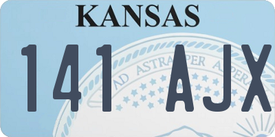 KS license plate 141AJX