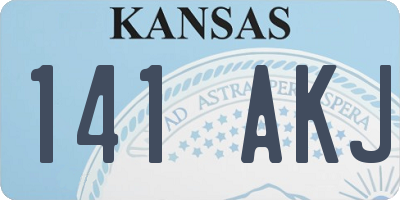 KS license plate 141AKJ
