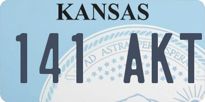 KS license plate 141AKT