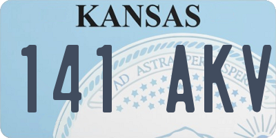 KS license plate 141AKV