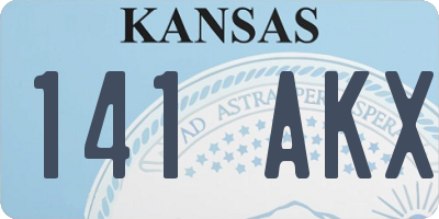 KS license plate 141AKX