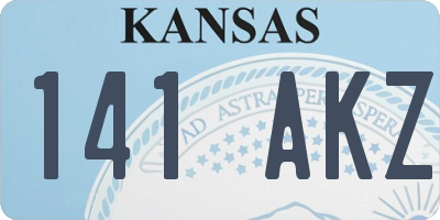 KS license plate 141AKZ