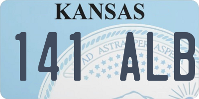 KS license plate 141ALB