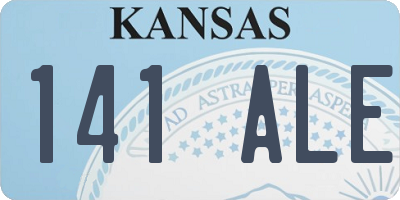 KS license plate 141ALE