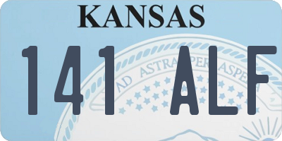 KS license plate 141ALF