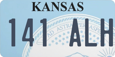 KS license plate 141ALH