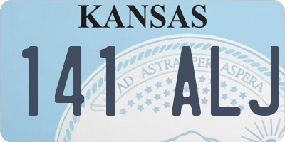 KS license plate 141ALJ