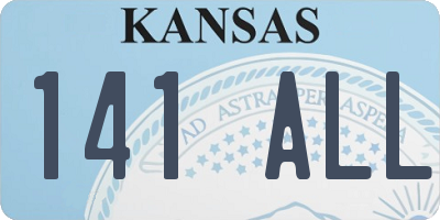 KS license plate 141ALL