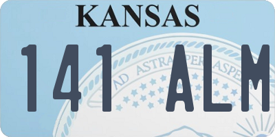 KS license plate 141ALM
