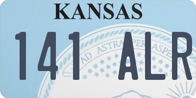 KS license plate 141ALR
