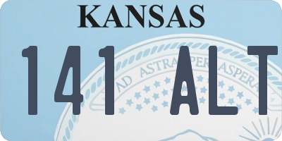 KS license plate 141ALT