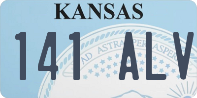 KS license plate 141ALV