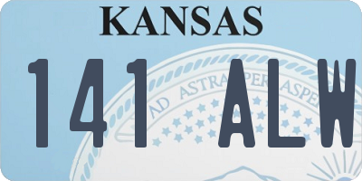 KS license plate 141ALW
