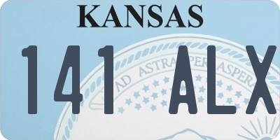 KS license plate 141ALX