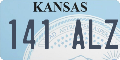 KS license plate 141ALZ