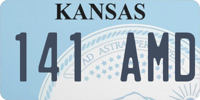 KS license plate 141AMD