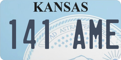 KS license plate 141AME