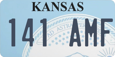 KS license plate 141AMF