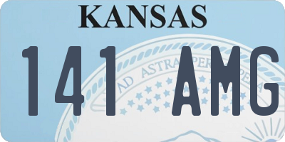 KS license plate 141AMG