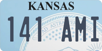 KS license plate 141AMI