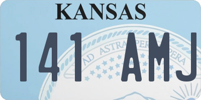 KS license plate 141AMJ