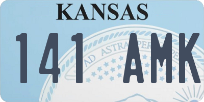 KS license plate 141AMK