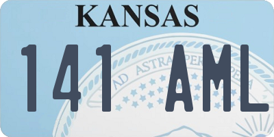 KS license plate 141AML