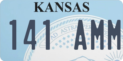 KS license plate 141AMM