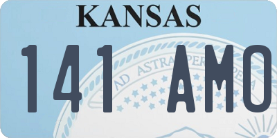 KS license plate 141AMO