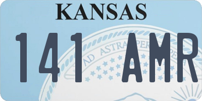 KS license plate 141AMR