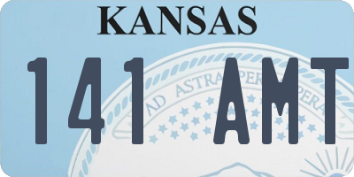 KS license plate 141AMT