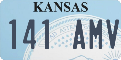 KS license plate 141AMV