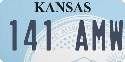 KS license plate 141AMW