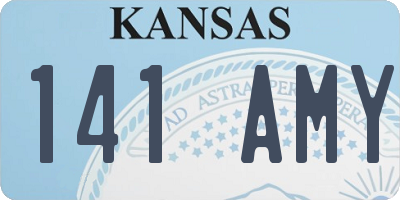 KS license plate 141AMY