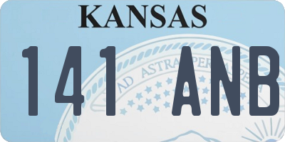 KS license plate 141ANB
