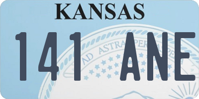 KS license plate 141ANE